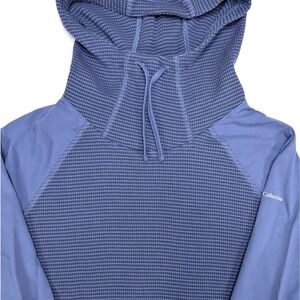 Columbia Kids Blue‎ Houndstooth Hooded Long Sleeve Pullover Top Size L